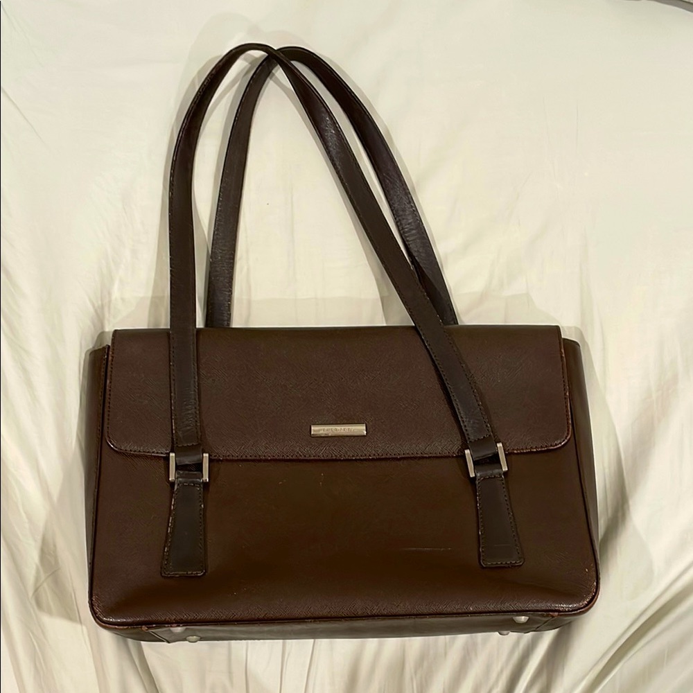 Vintage Burberry Brown Shoulder Bag Leather (pre-owned)